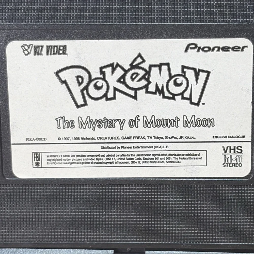 Vintage Pokemon Movies VHS